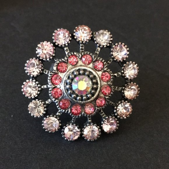 Set of 3 Rhinestone Fashion Rings - Picture 9 of 12